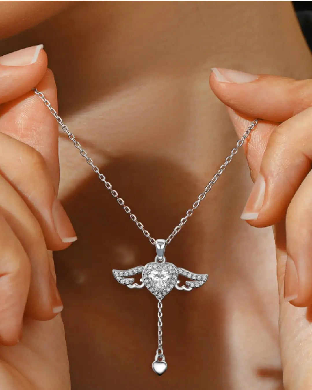Angel Wing Heart Pendant
